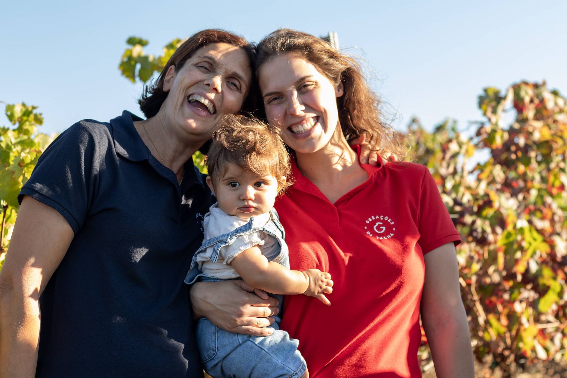 Family in the vineyard